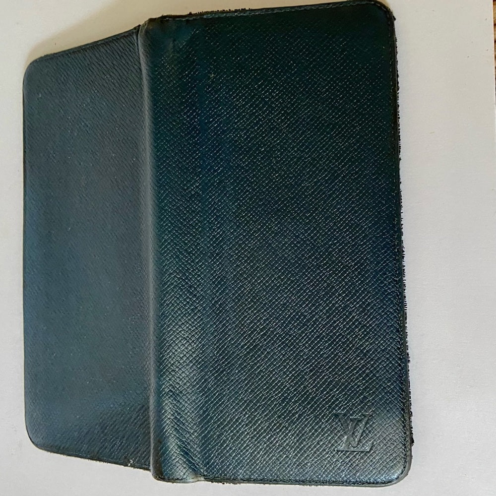 Louis Vuitton Dark Blue Taiga Leather Long Wallet