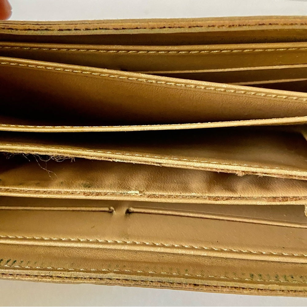 Louis Vuitton Tan Vernis Mono Zippy Long Wallet-Crossbody