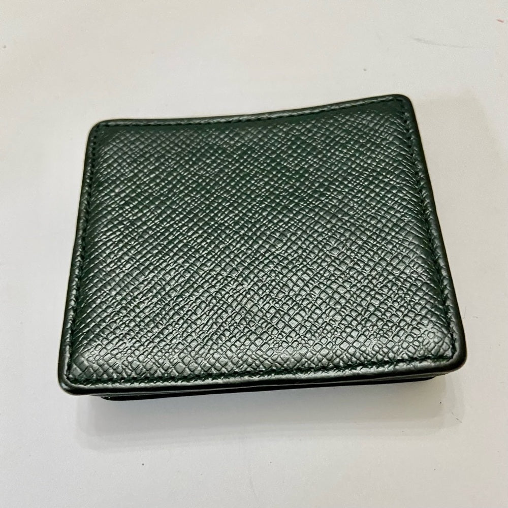 Louis Vuitton Green Taiga Leather Square Coin Purse