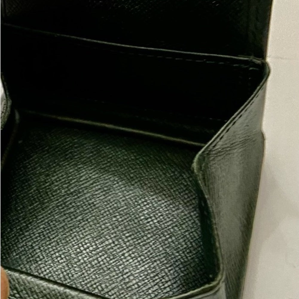 Louis Vuitton Green Taiga Leather Square Coin Purse