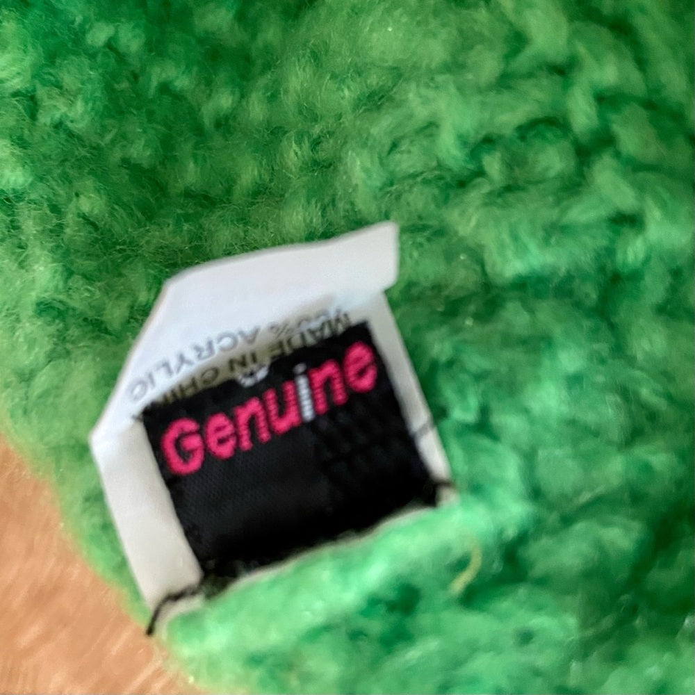 Beautiful. Colvin Green Knitted Beanie Hat with Rhinestones