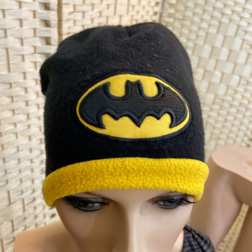 Beautiful, Black Knitted Beanie Hat with Handcrafted Floral Accent