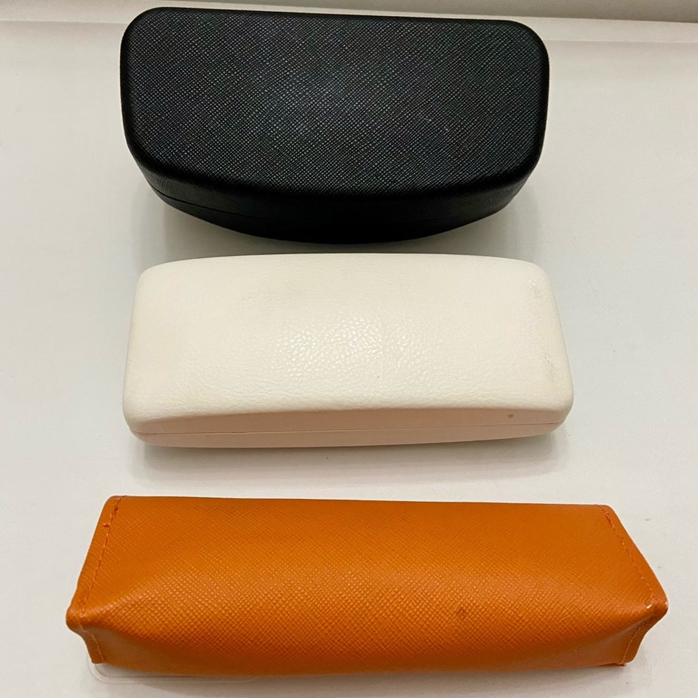 Three Sunglasses Cases- Ferragamo, Tory Burch and Versace