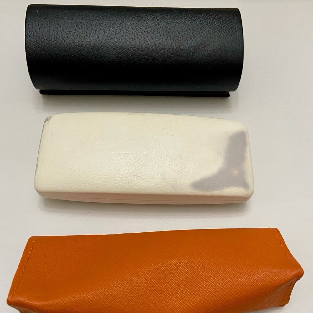 Three Sunglasses Cases- Burberry, Tory Burch and Versace