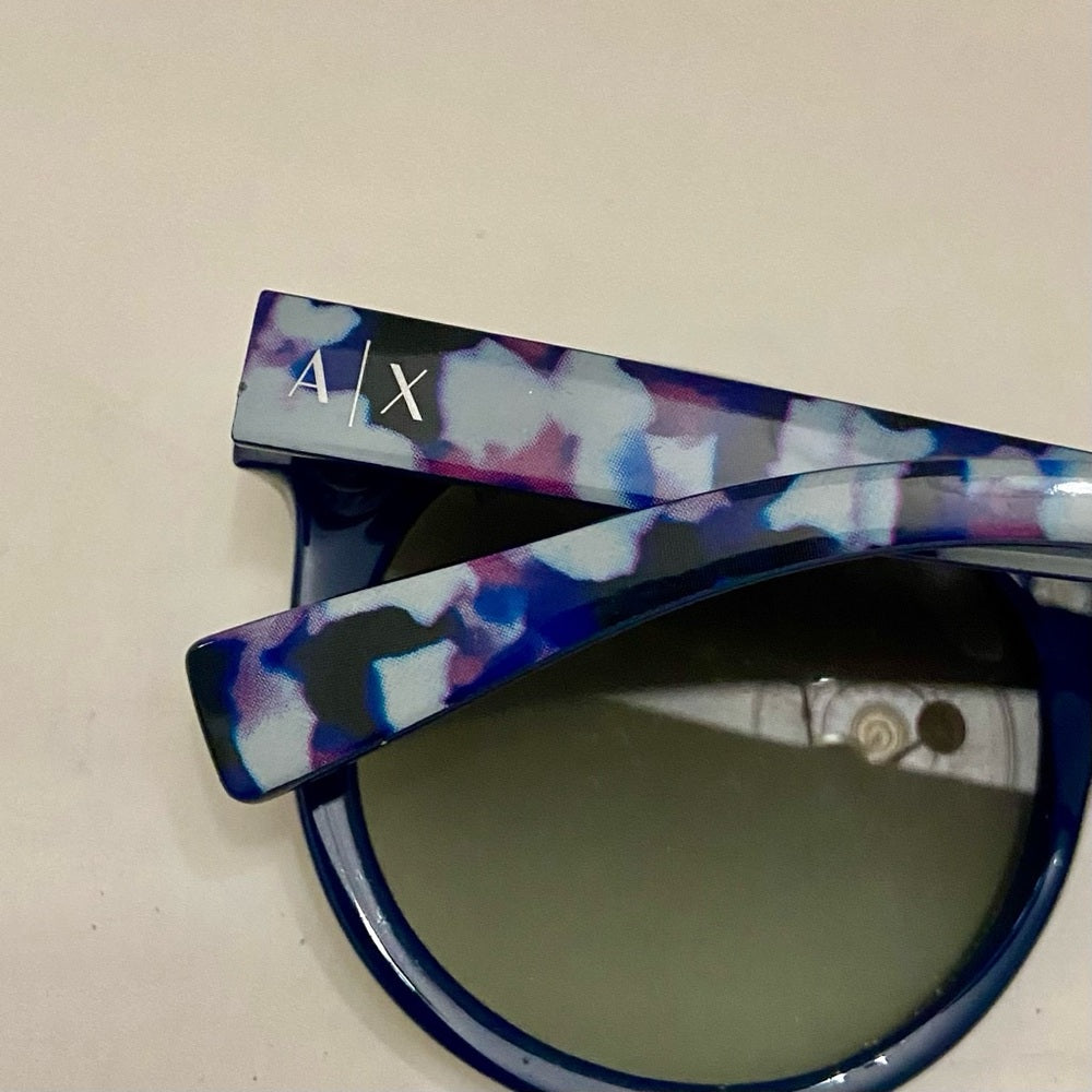 Armani Exchange Blue Marble Sunglasses AX 40535 819311 51-21 140 2N