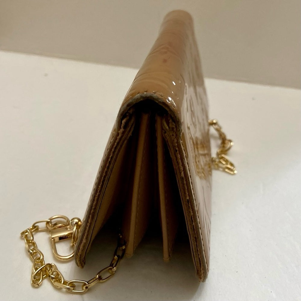 Louis Vuitton Tan Vernis Mono Zippy Long Wallet-Crossbody
