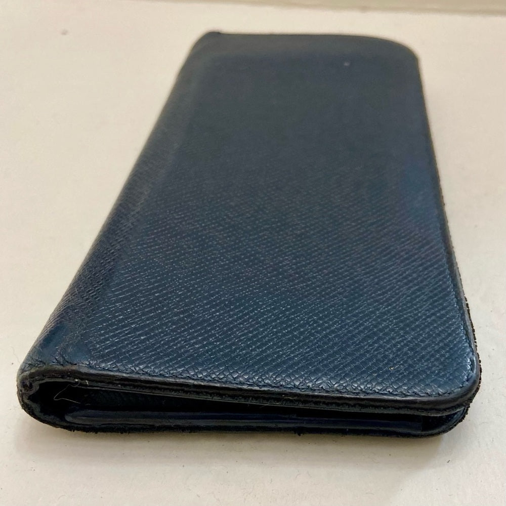 Louis Vuitton Dark Blue Taiga Leather Long Wallet