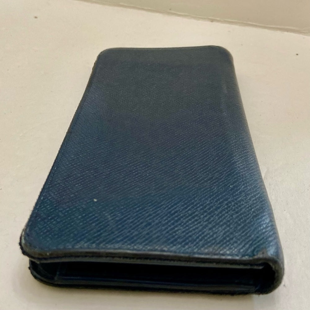 Louis Vuitton Dark Blue Taiga Leather Long Wallet