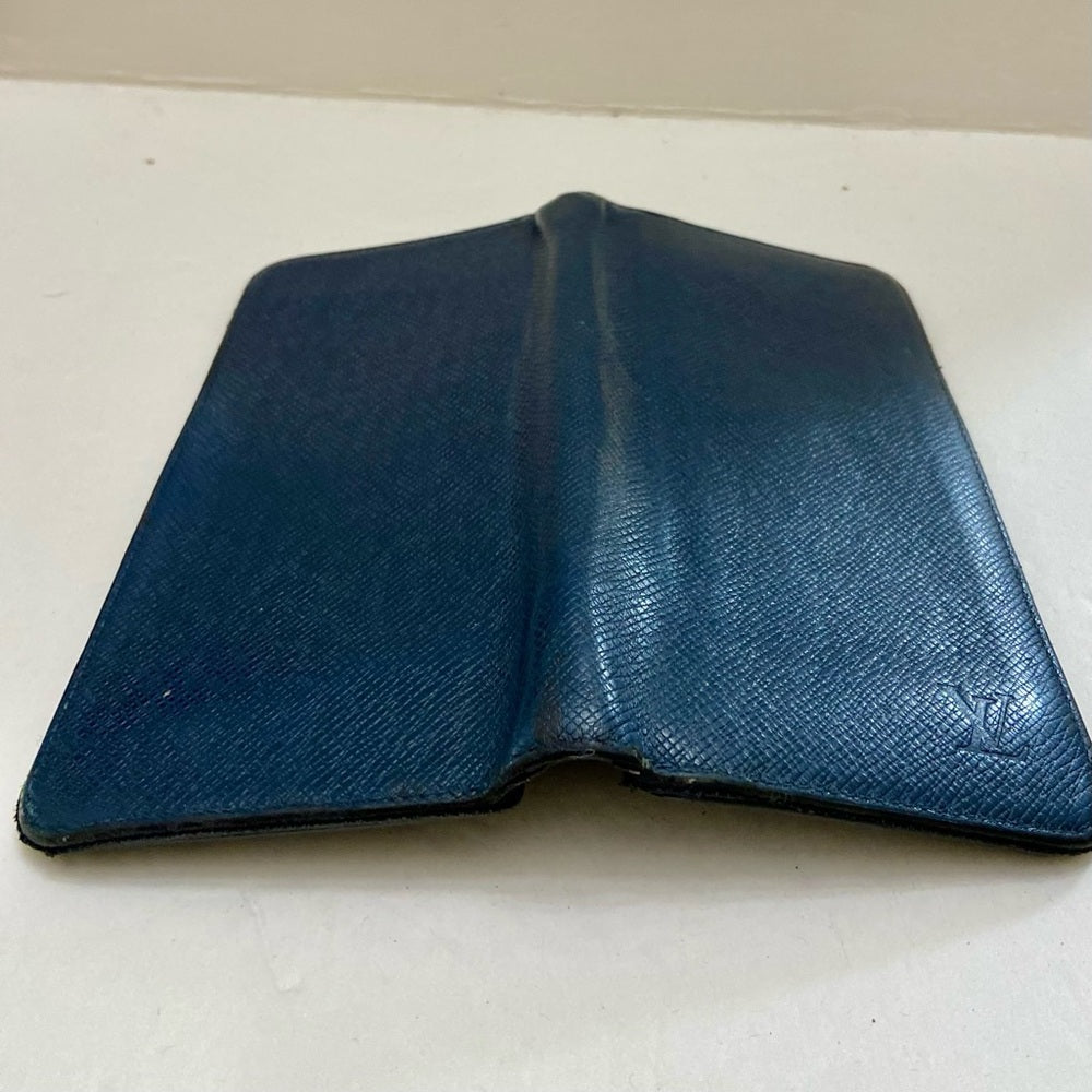Louis Vuitton Dark Blue Taiga Leather Long Wallet
