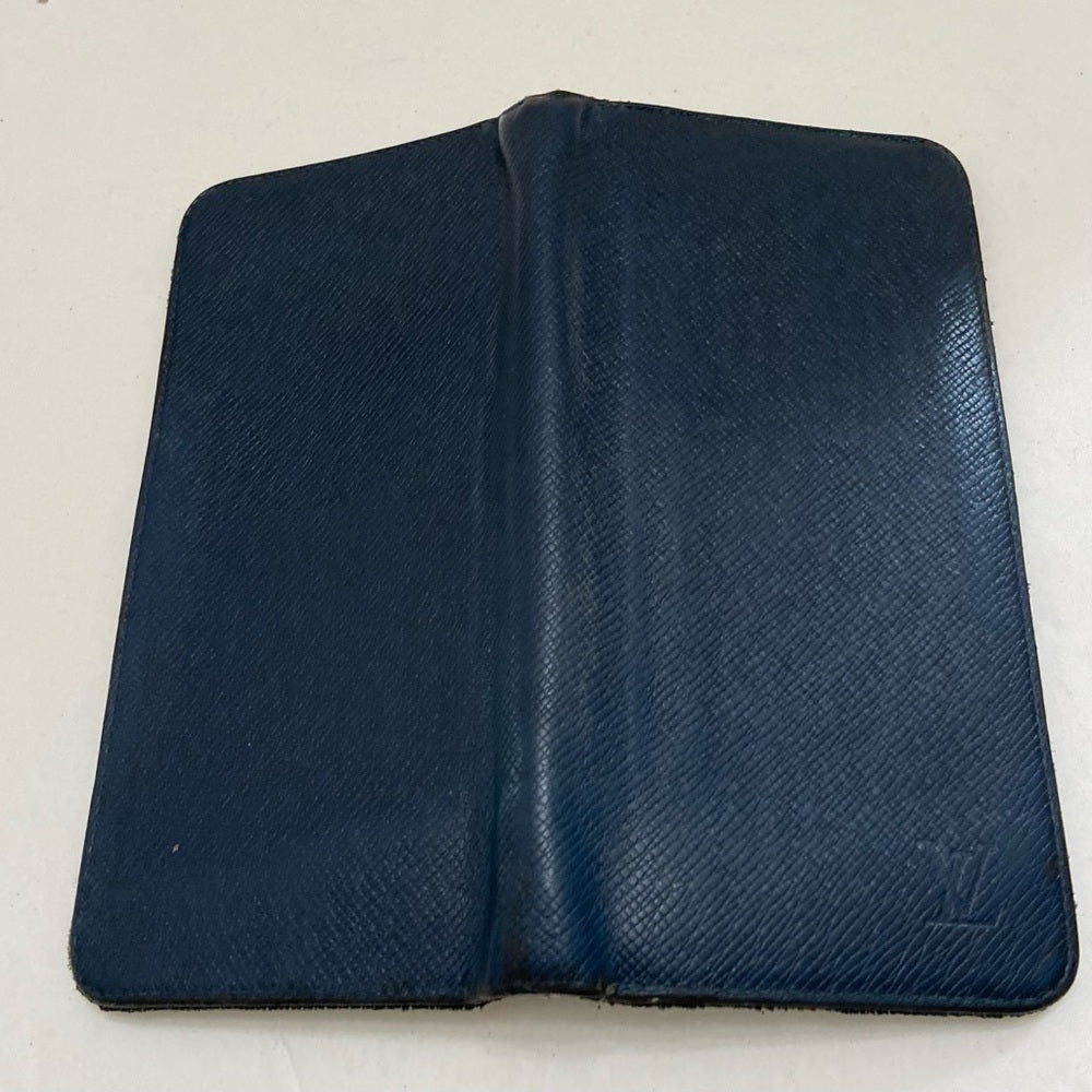 Louis Vuitton Dark Blue Taiga Leather Long Wallet