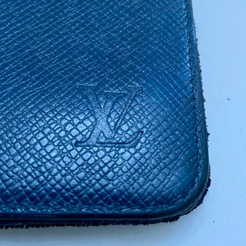 Louis Vuitton Dark Blue Taiga Leather Long Wallet