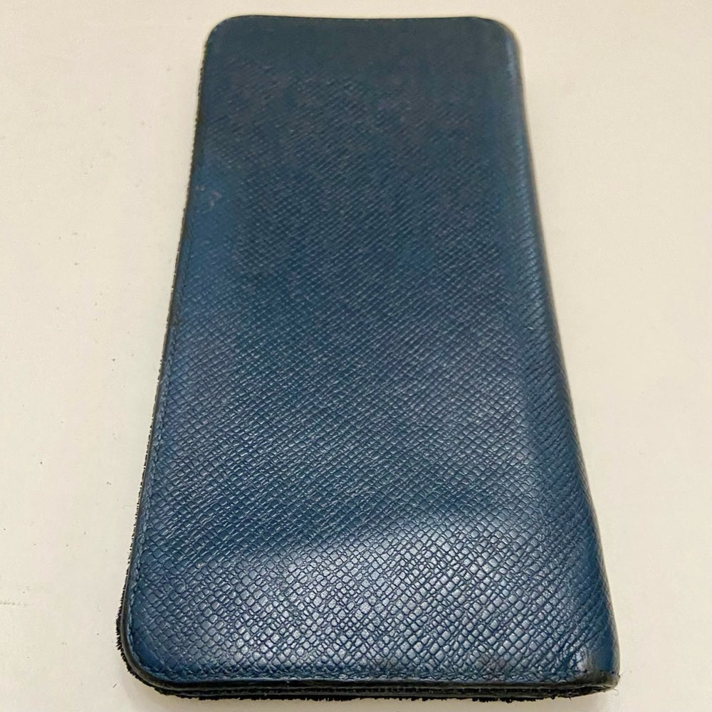 Louis Vuitton Dark Blue Taiga Leather Long Wallet