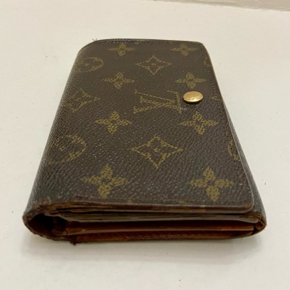 Louis Vuitton, Mono Brown Leather, Compact Wallet