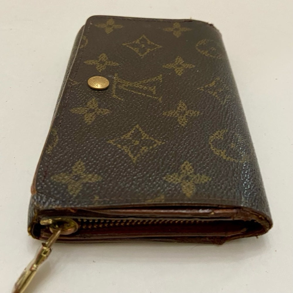 Louis Vuitton, Mono Brown Leather, Compact Wallet