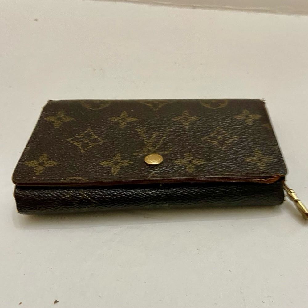 Louis Vuitton, Mono Brown Leather, Compact Wallet