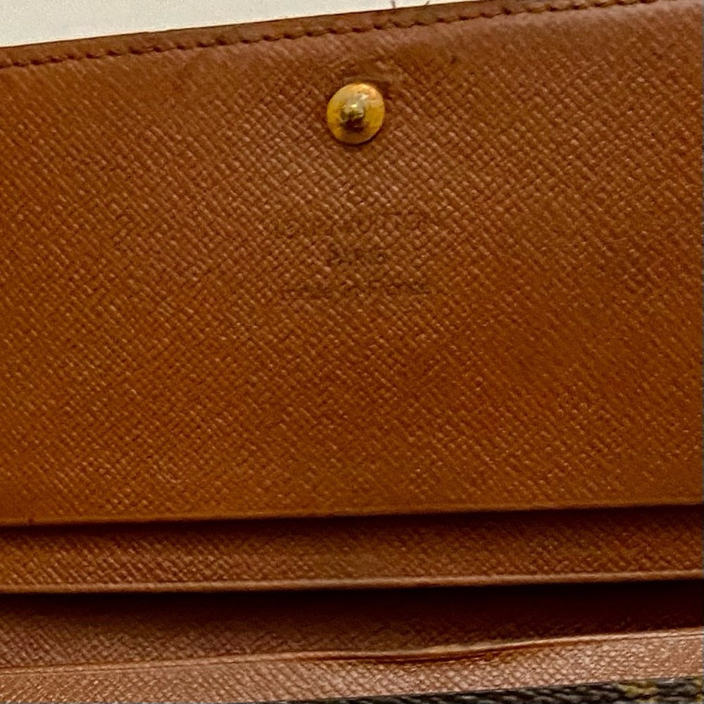 Louis Vuitton, Mono Brown Leather, Compact Wallet