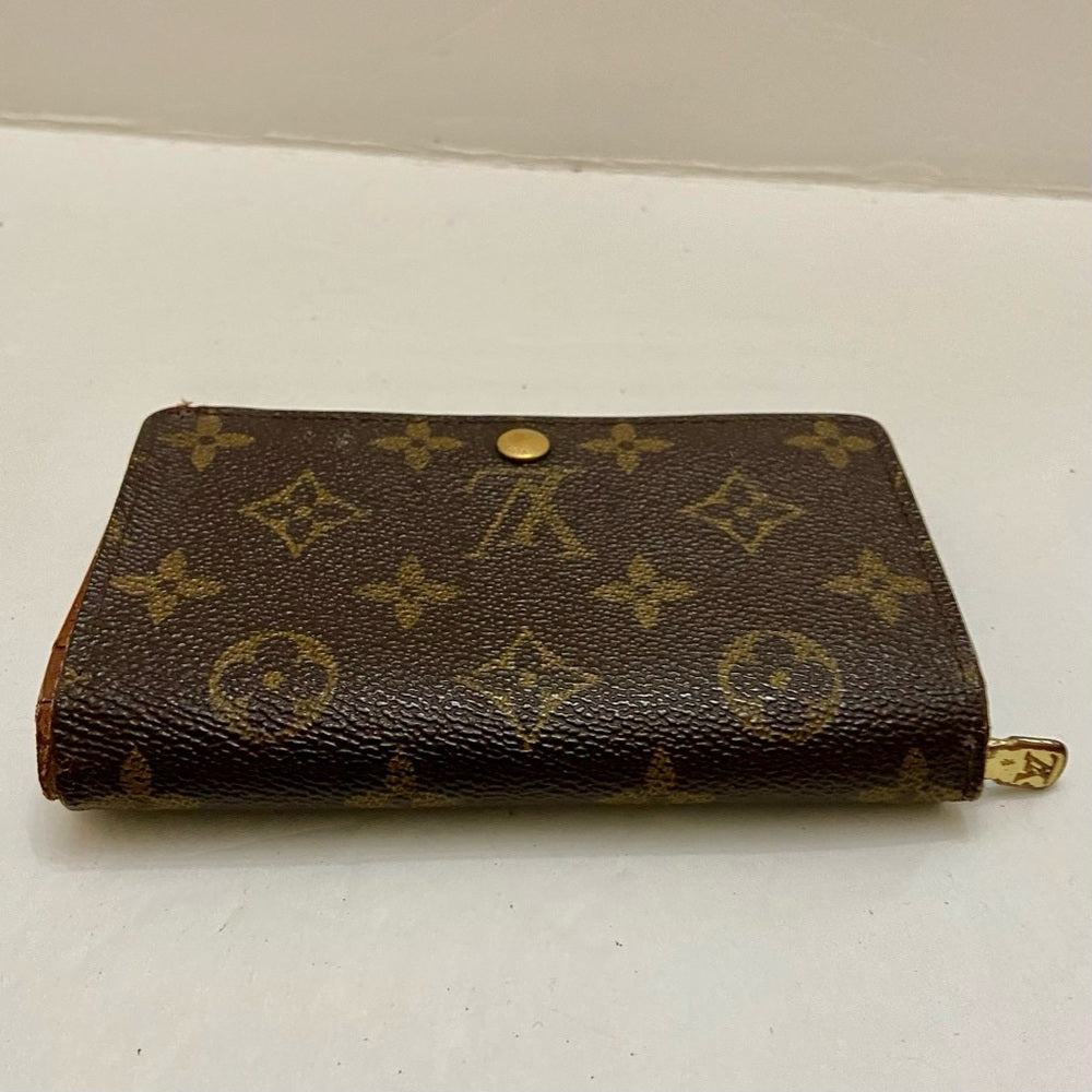 Louis Vuitton, Mono Brown Leather, Compact Wallet (CA1021)