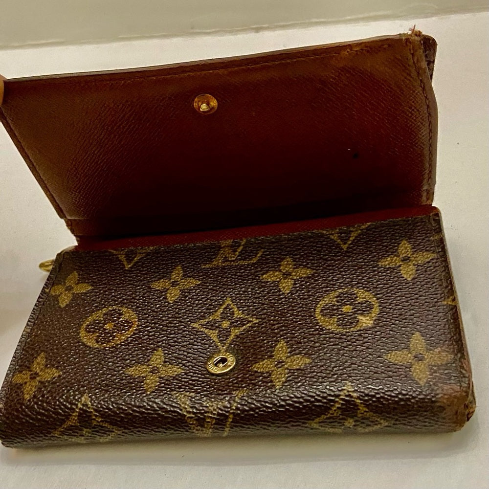 Louis Vuitton, Mono Brown Leather, Compact Wallet (CA1021)