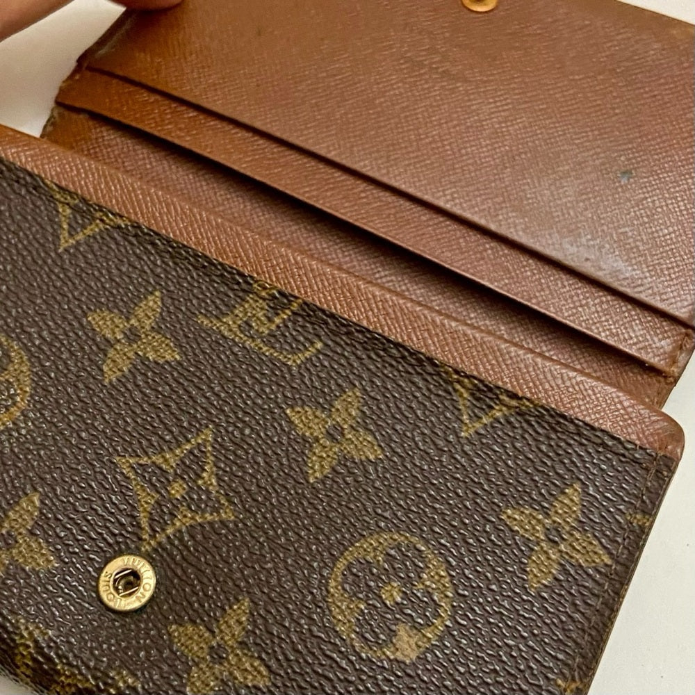 Louis Vuitton, Mono Brown Leather, Compact Wallet (CA1021)