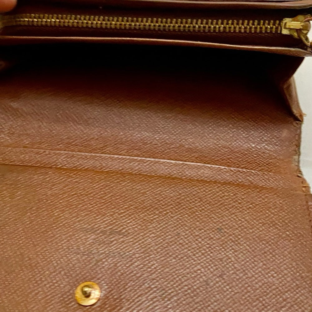 Louis Vuitton, Mono Brown Leather, Compact Wallet (CA1021)