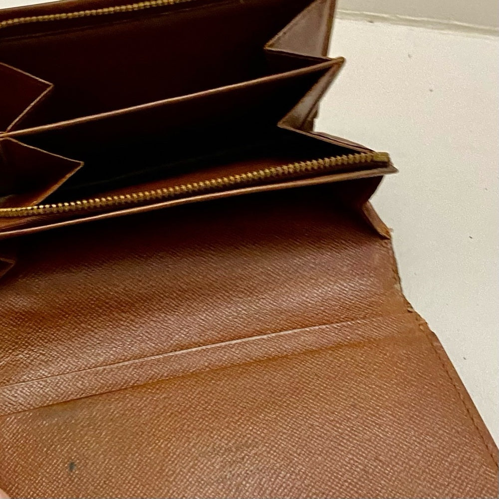 Louis Vuitton, Mono Brown Leather, Compact Wallet (CA1021)