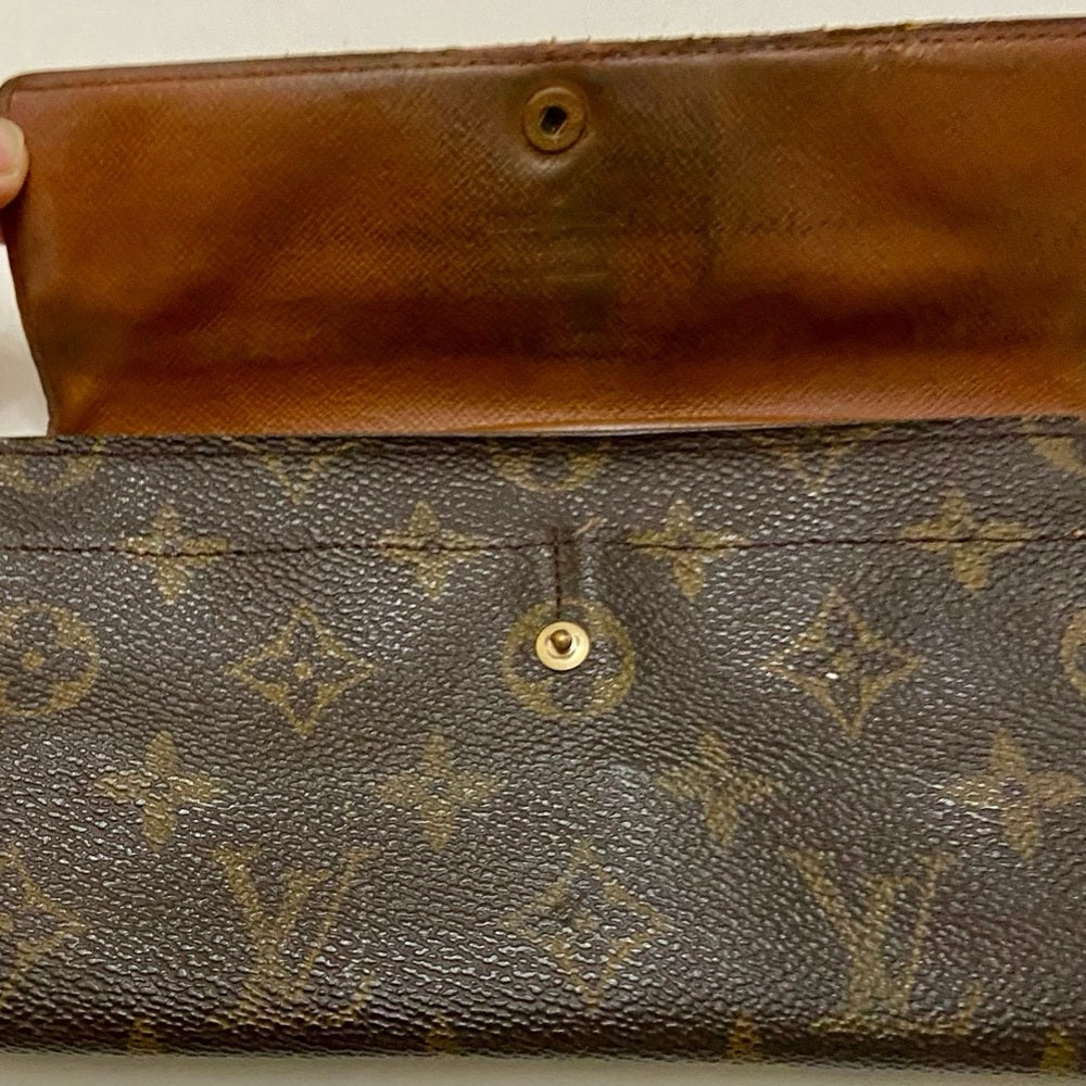 Louis Vuitton, Brown Mono, Bi-Fold Long Wallet (CA0964)