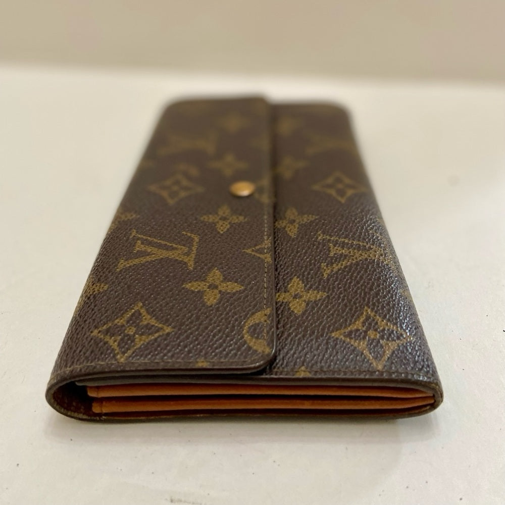 Louis Vuitton, Brown Mono, Bi-Fold Long Wallet (MI0992)