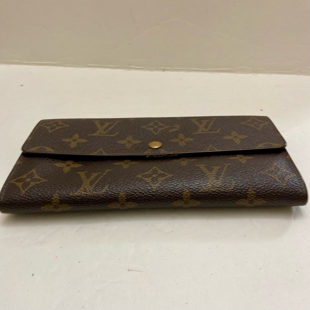 Louis Vuitton, Brown Mono, Bi-Fold Long Wallet (MI0992)