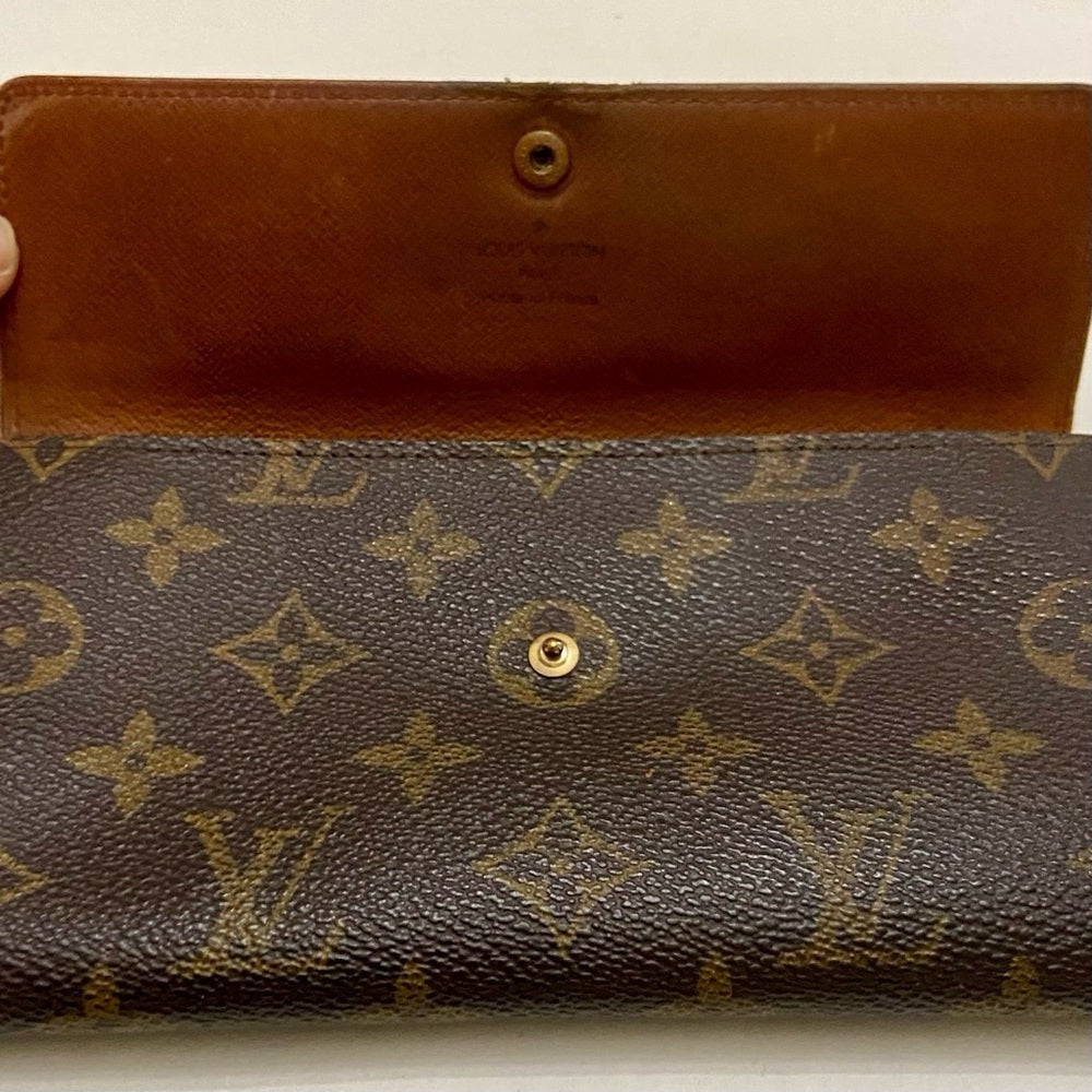 Louis Vuitton, Brown Mono, Bi-Fold Long Wallet (MI0992)