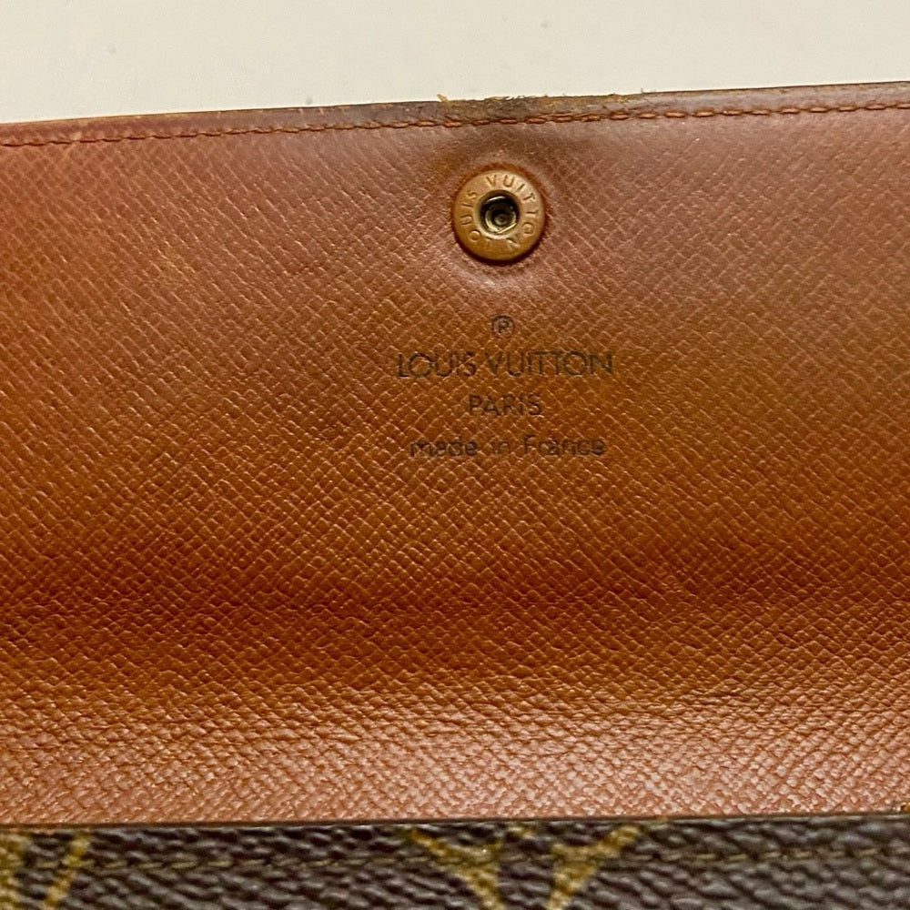 Louis Vuitton, Brown Mono, Bi-Fold Long Wallet (MI0992)