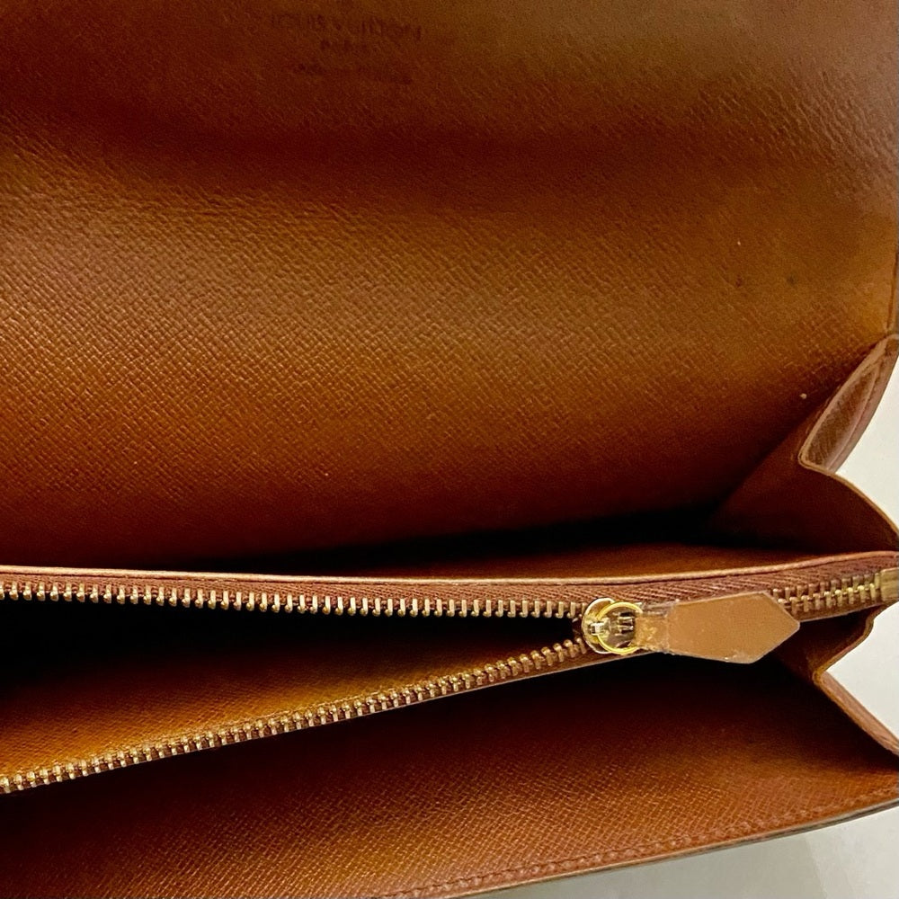 Louis Vuitton, Brown Mono, Bi-Fold Long Wallet (MI0992)