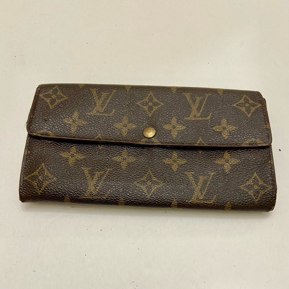 Louis Vuitton, Brown Mono, Bi-Fold Long Wallet (TH1805)