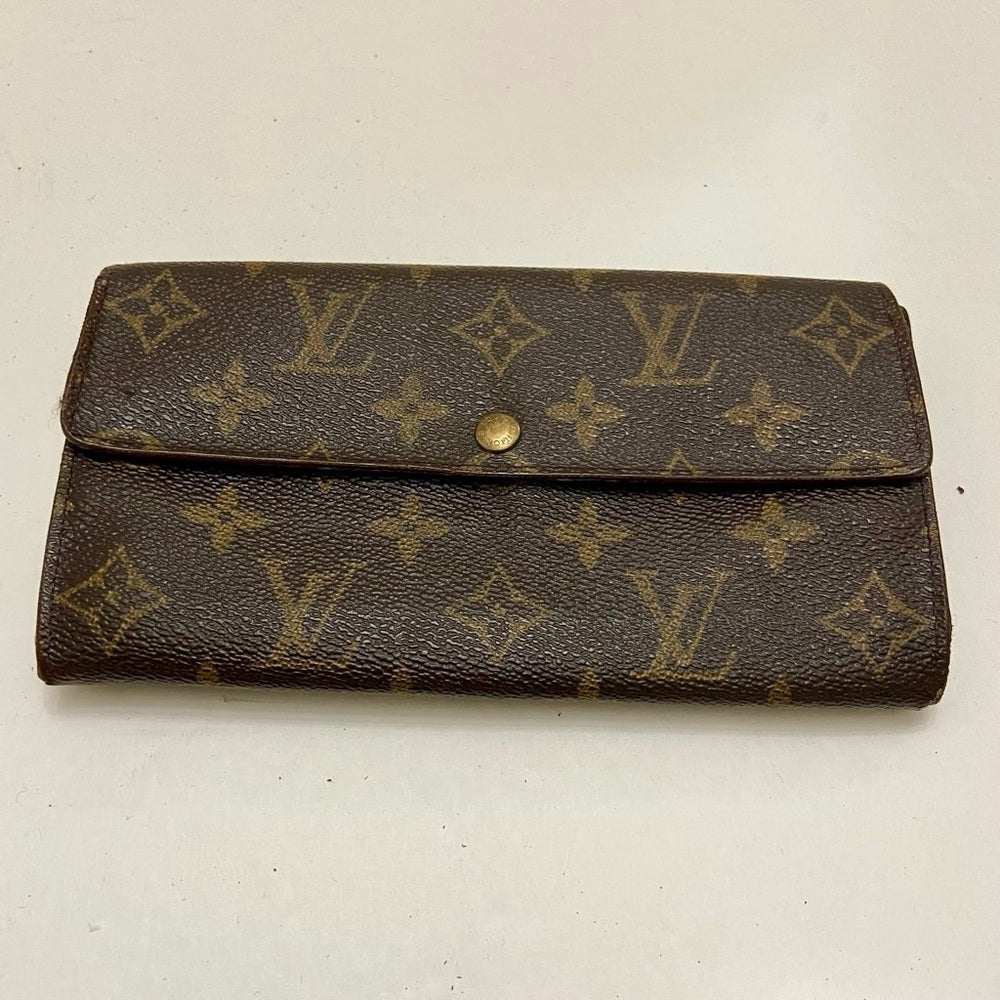 Louis Vuitton, Brown Mono, Bi-Fold Long Wallet (TH1805)
