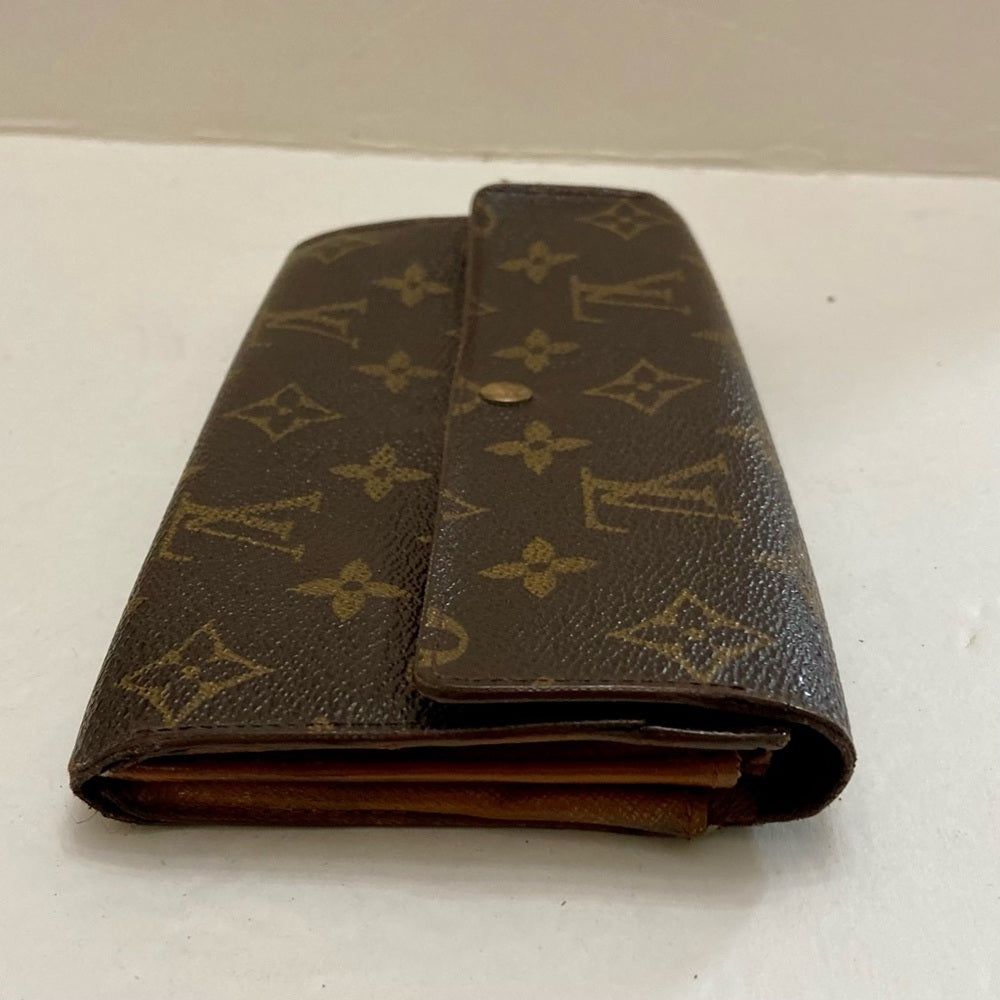 Louis Vuitton, Brown Mono, Bi-Fold Long Wallet (TH1805)