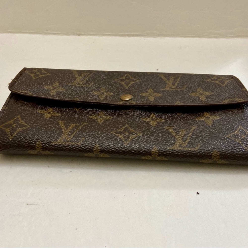 Louis Vuitton, Brown Mono, Bi-Fold Long Wallet (TH1805)