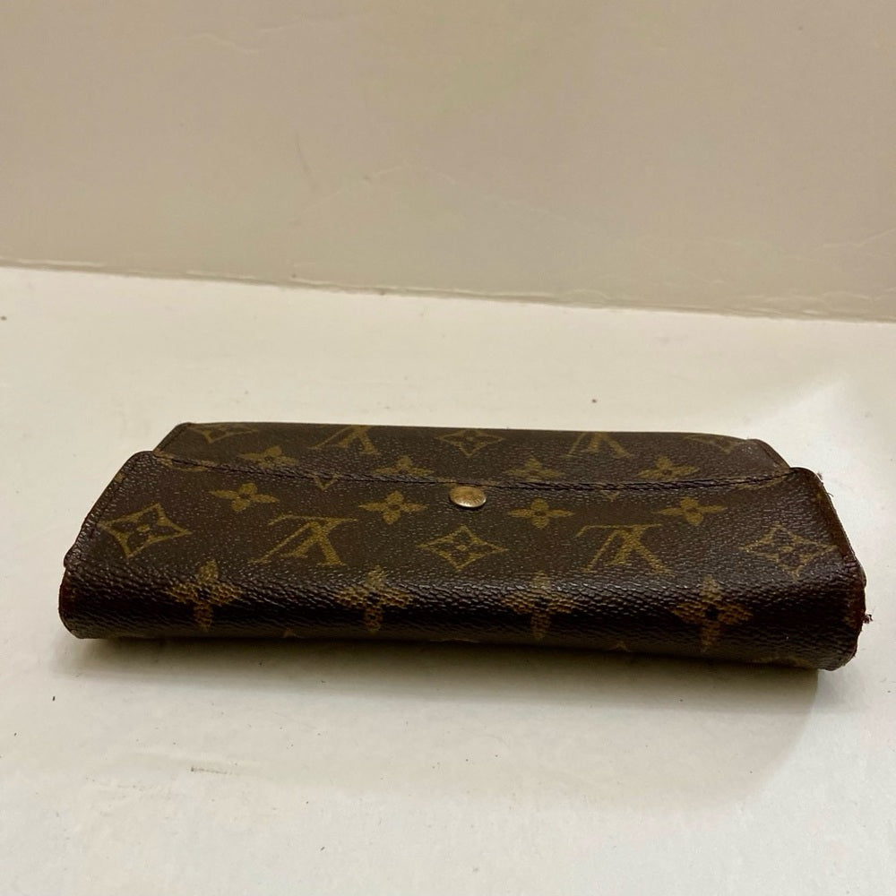 Louis Vuitton, Brown Mono, Bi-Fold Long Wallet (TH1805)