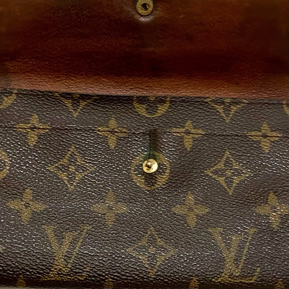 Louis Vuitton, Brown Mono, Bi-Fold Long Wallet (TH1805)