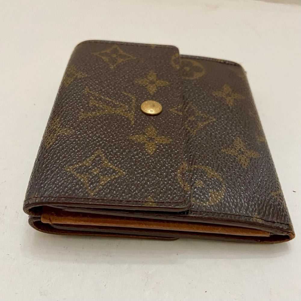 Vintage Louis Vuitton Brown Mono Mens Tri-fold Compact Wallet (TH0915)