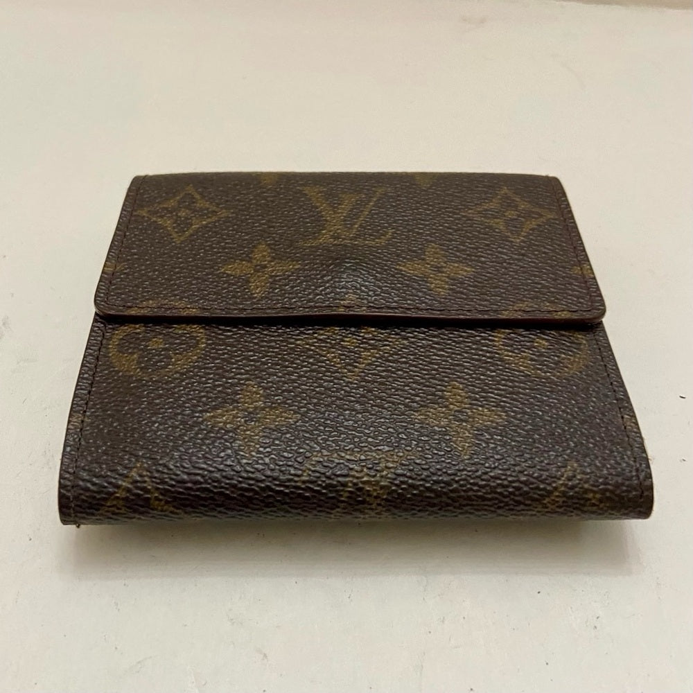 Vintage Louis Vuitton Brown Mono Mens Tri-fold Compact Wallet (TH0915)