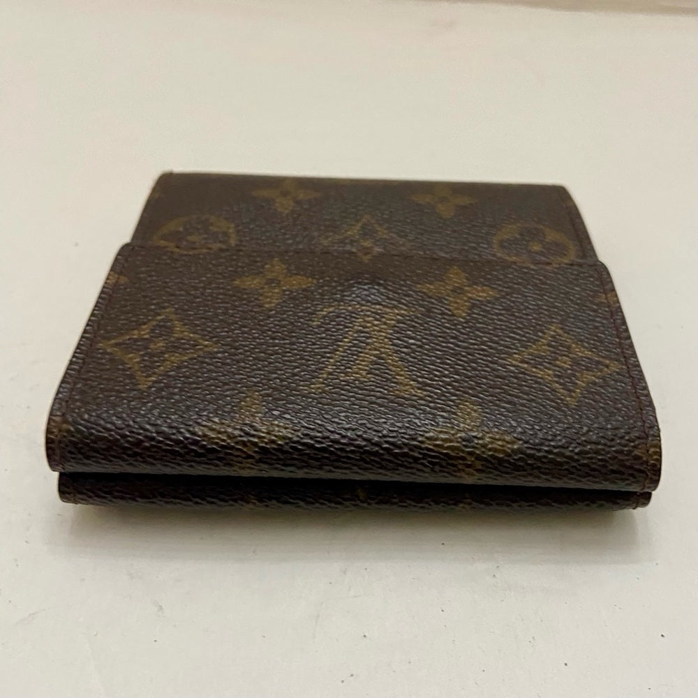 Vintage Louis Vuitton Brown Mono Mens Tri-fold Compact Wallet (TH0915)