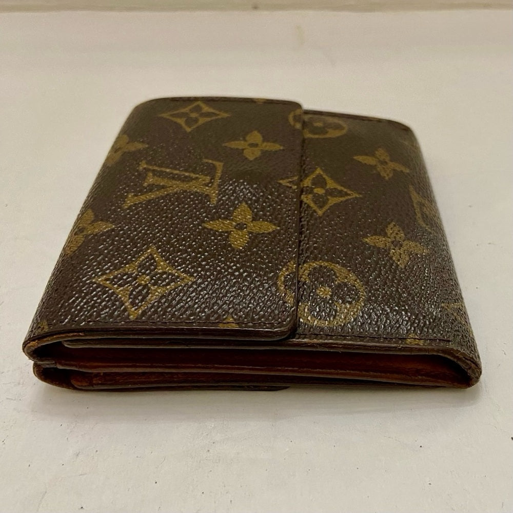 Vintage Louis Vuitton Brown Mono Mens Tri-fold Compact Wallet (C) (TH0976)