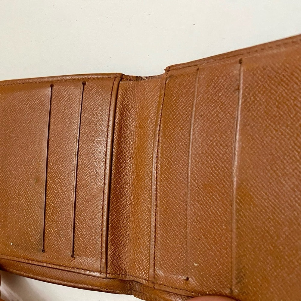 Vintage Louis Vuitton Brown Mono Mens Tri-fold Compact Wallet (C) (TH0976)