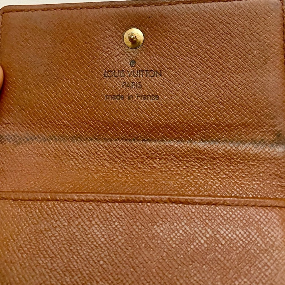 Vintage Louis Vuitton Brown Mono Mens Tri-fold Compact Wallet (C) (TH0976)