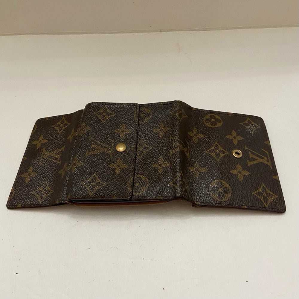 Vintage Louis Vuitton Brown Mono Mens Tri-fold Compact Wallet (C) (TH0976)