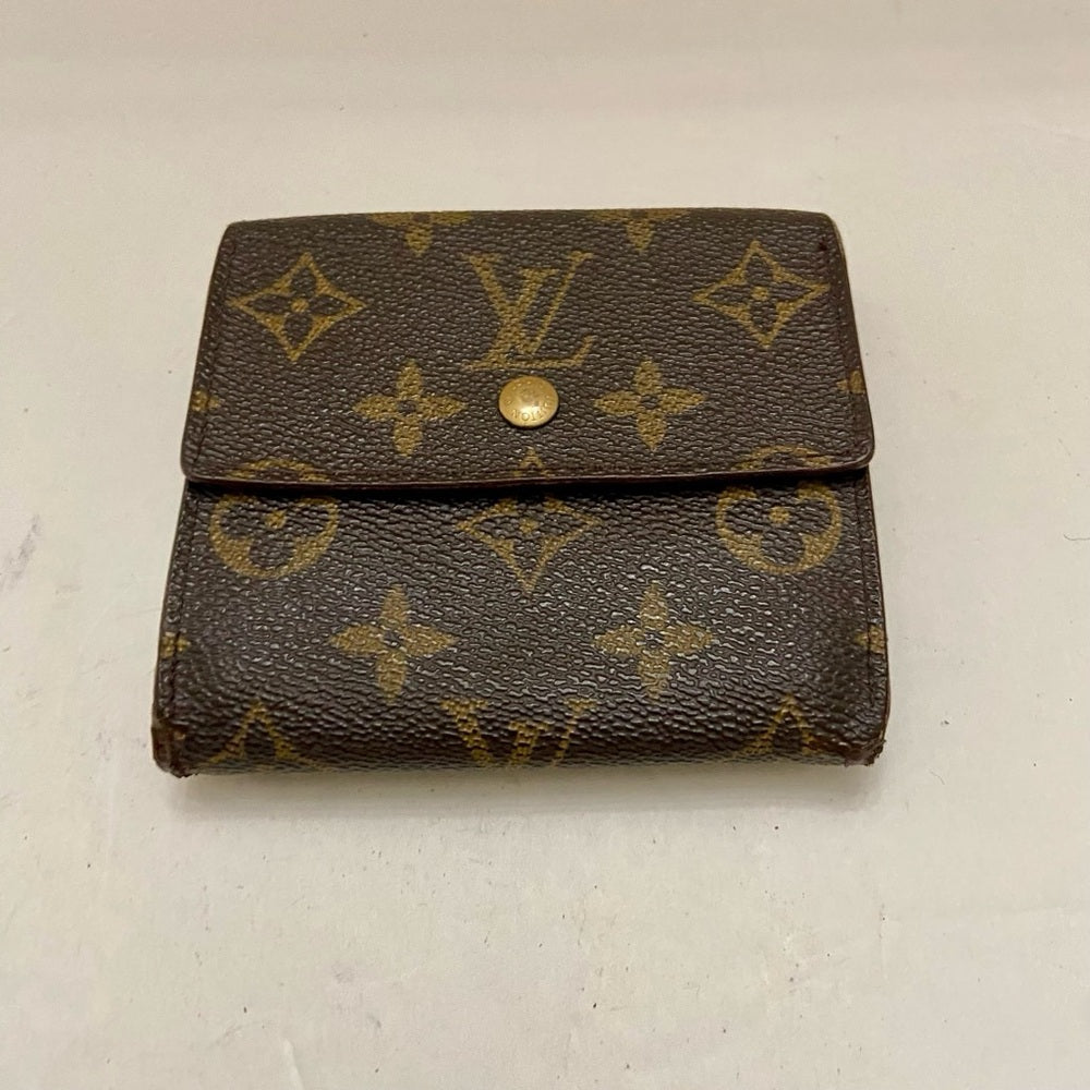 Vintage Louis Vuitton Brown Mono Mens Tri-fold Compact Wallet (D) (TH0815)