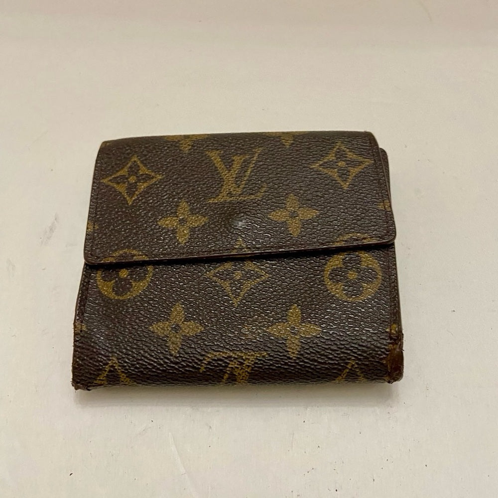 Vintage Louis Vuitton Brown Mono Mens Tri-fold Compact Wallet (D) (TH0815)