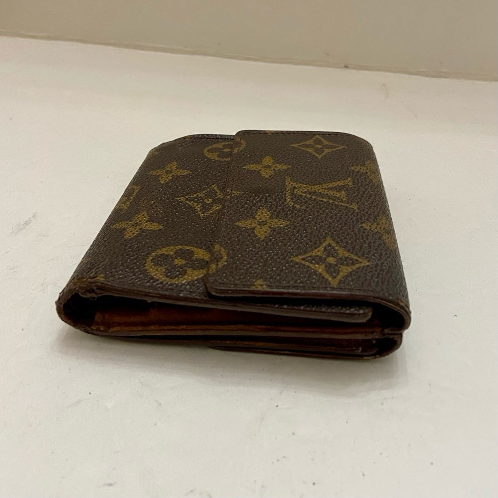 Vintage Louis Vuitton Brown Mono Mens Tri-fold Compact Wallet (D) (TH0815)