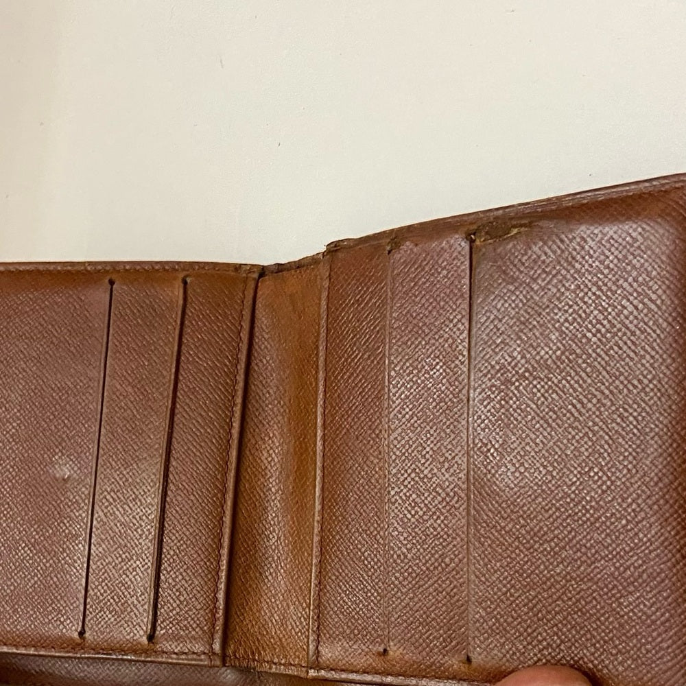 Vintage Louis Vuitton Brown Mono Mens Tri-fold Compact Wallet (D) (TH0815)