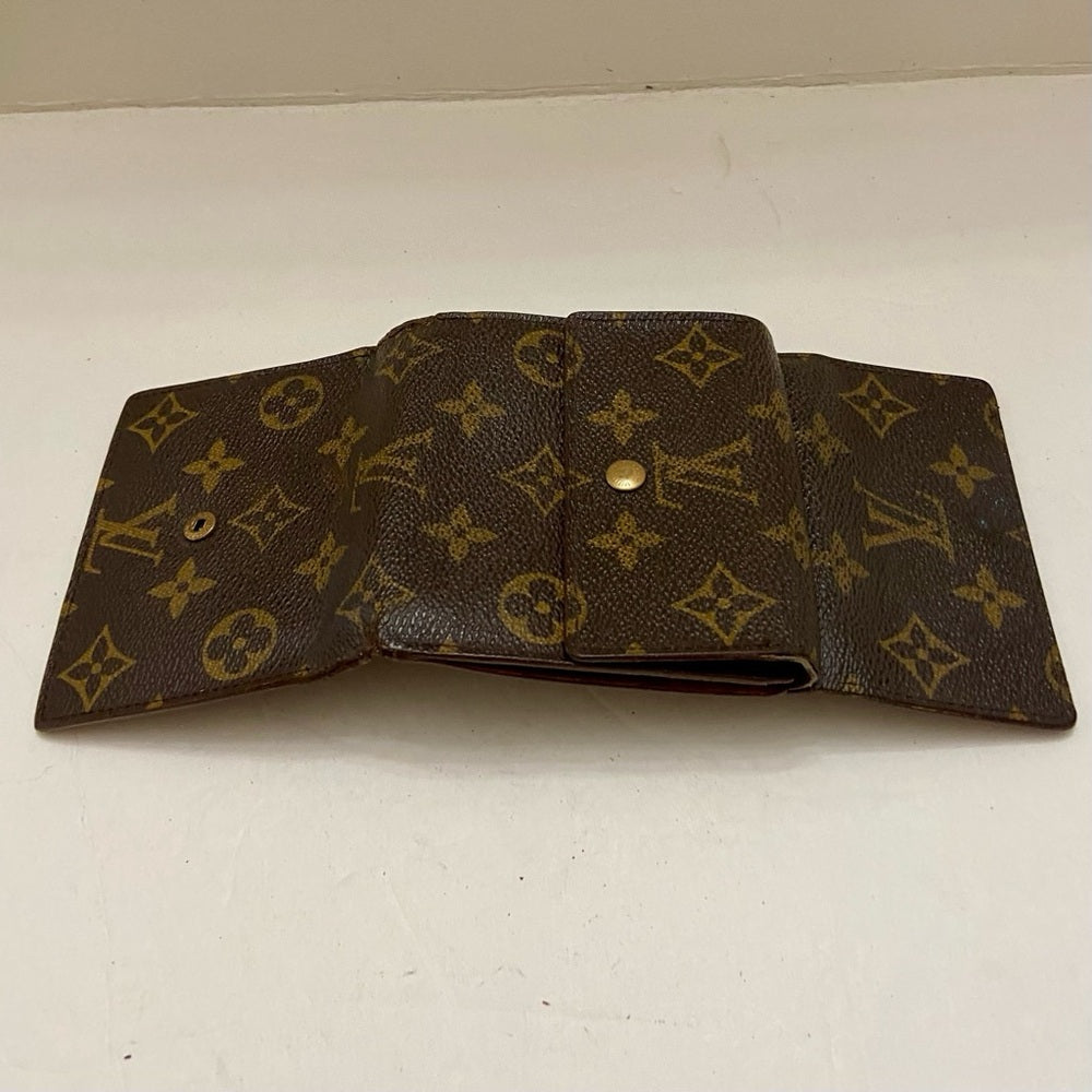 Vintage Louis Vuitton Brown Mono Mens Tri-fold Compact Wallet (D) (TH0815)
