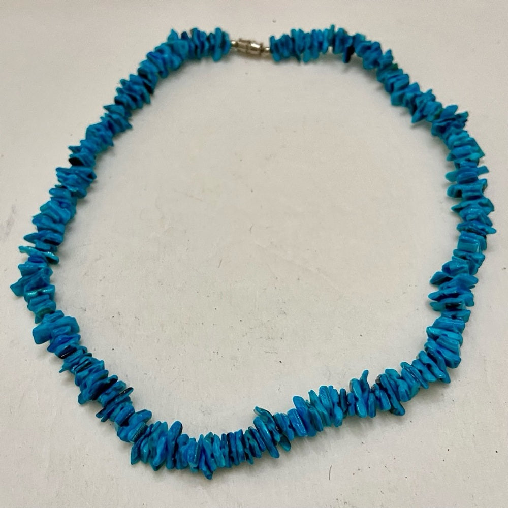 Turquoise Chips Beads 18in Necklace and 9in Bracelet
